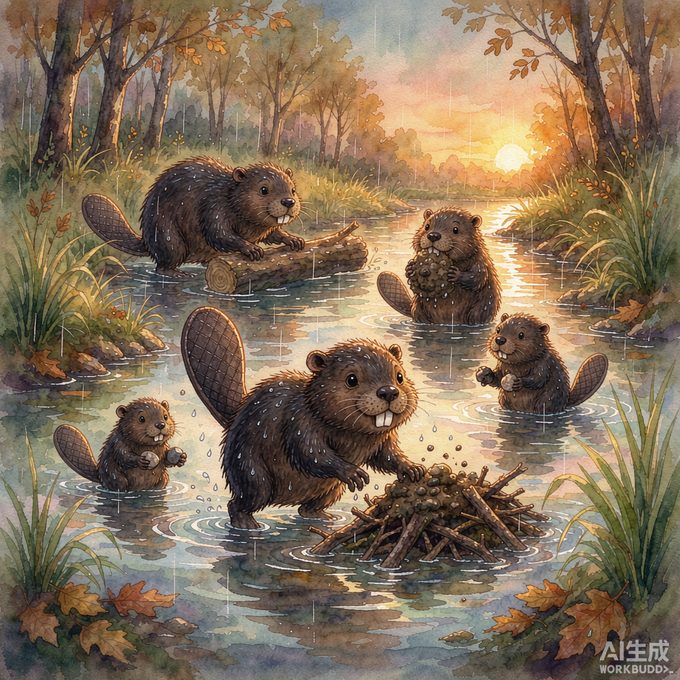 小河狸噗噗的啪嗒小水坝