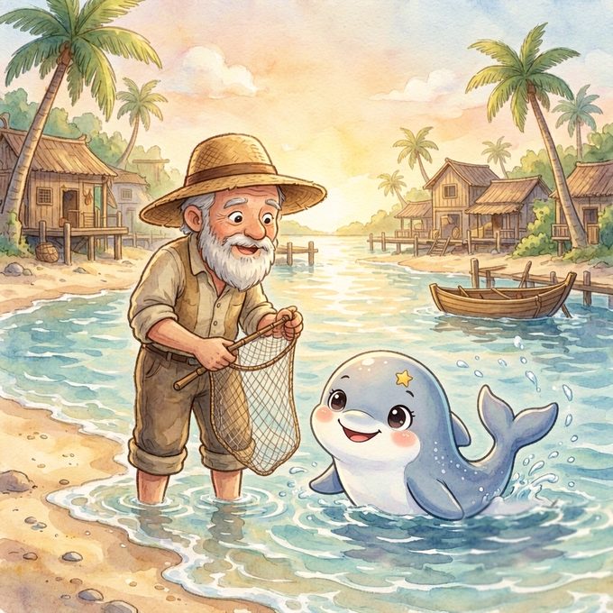 小海豚波波的海边小约定