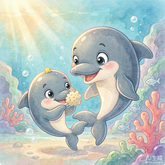 小海豚波波的海绵小手套