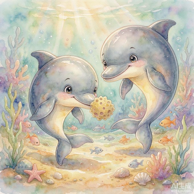 小海豚波波的海绵小帽子