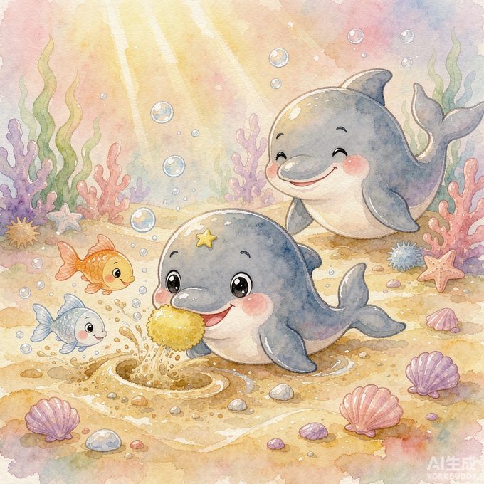 小海豚波波的海绵小手套