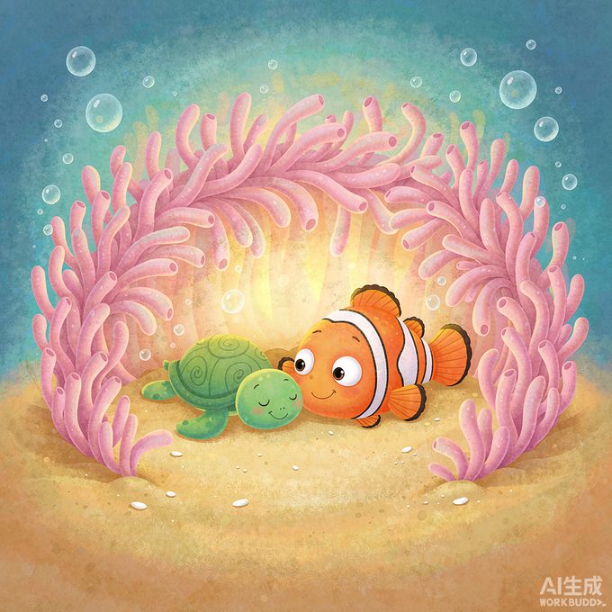 小丑鱼橙橙的暖暖陪伴