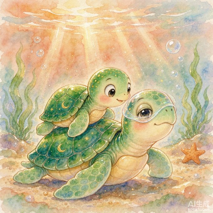 小海龟点点的透明小窗帘