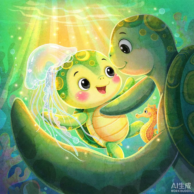 《小海龟点点的暖暖抱抱》