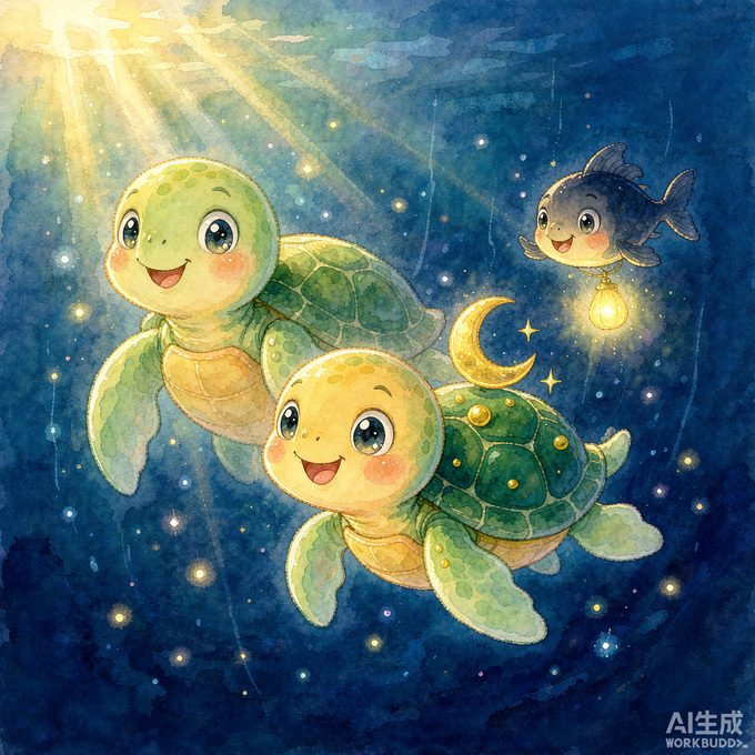 小海龟点点的深海旅行