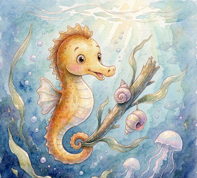 小海马丁丁和一片会走的海草