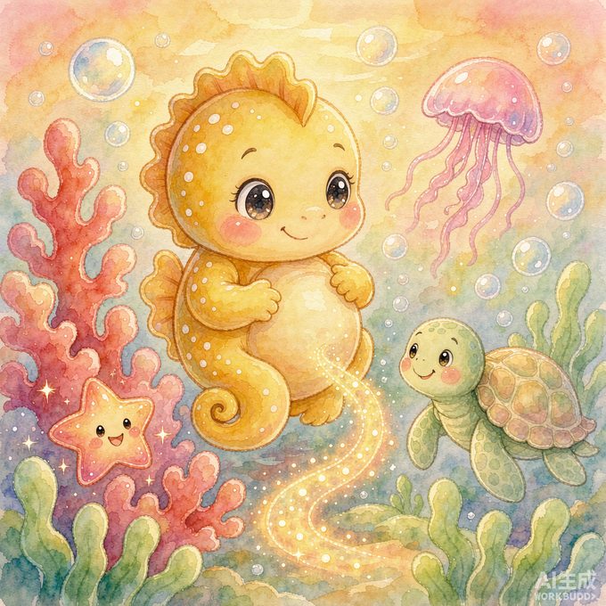 《小海马丁丁的小滑梯肚子》