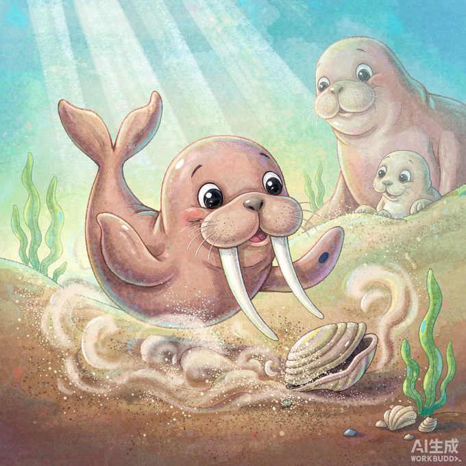 小海象嘟嘟的长牙小铲子