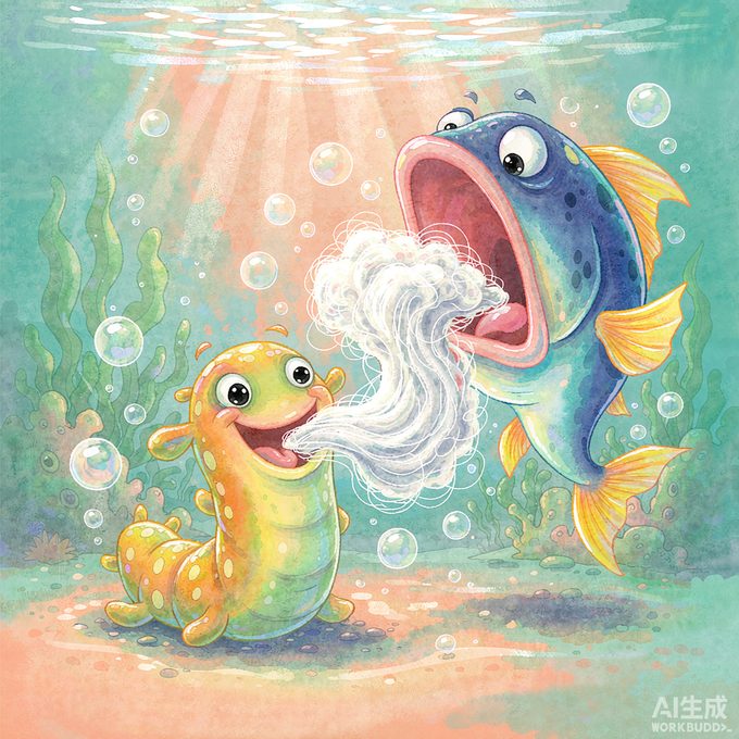 小海参慢慢的白棉花糖