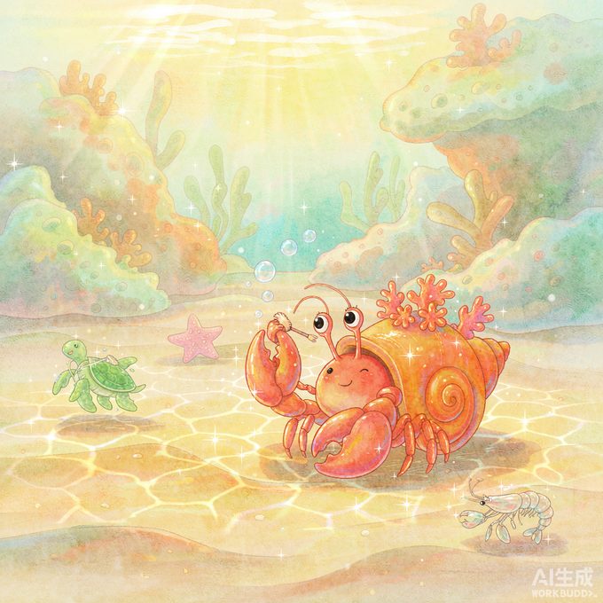 小寄居蟹可可的洗脸小钳子