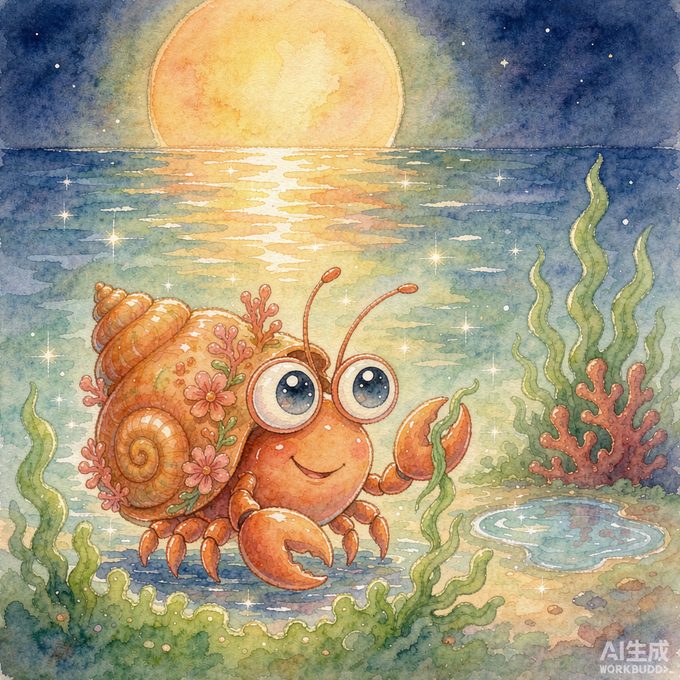 小寄居蟹可可的月光晚餐