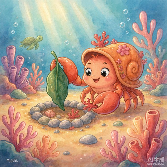 小寄居蟹可可的海底大扫除