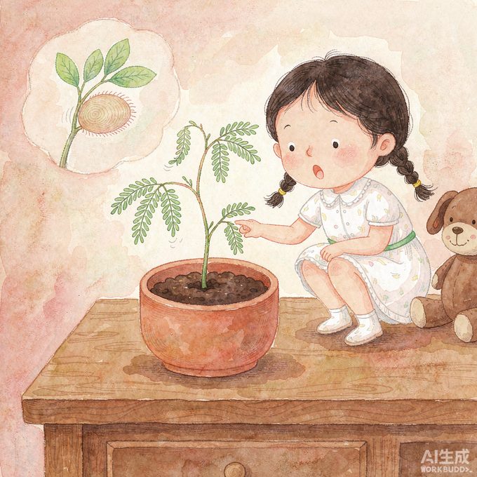 含羞草没有眼睛也没有耳朵，怎么我一碰它，叶子就