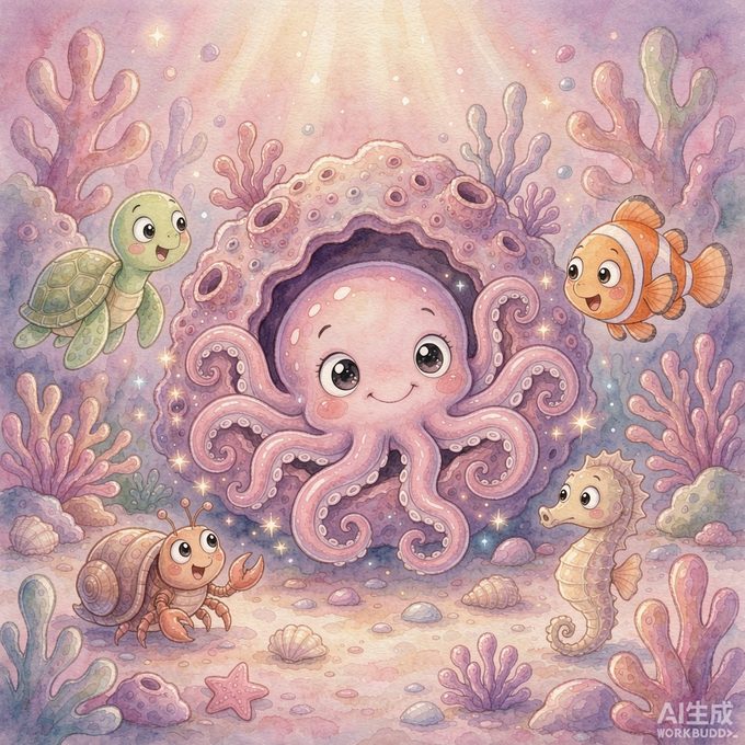 小章鱼奇奇的软软小身体