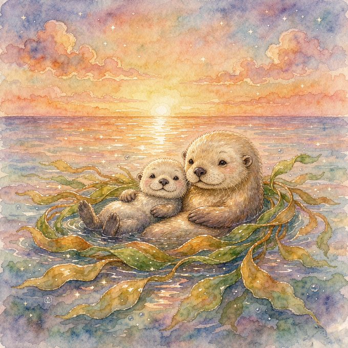 小海獭圆圆的软软抱抱