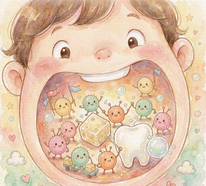 牙齿上的小食堂