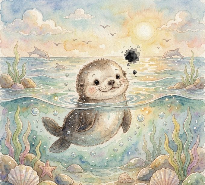 小海獭淘淘遇见小章鱼