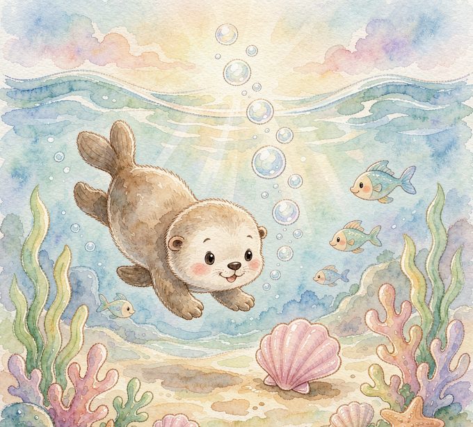小海獭淘淘的水下数到十