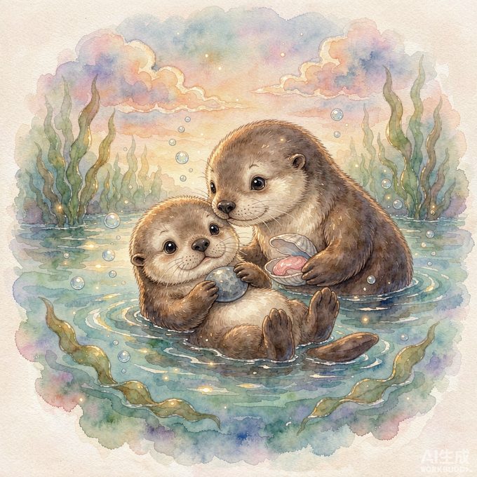 小海獭淘淘的小牙齿