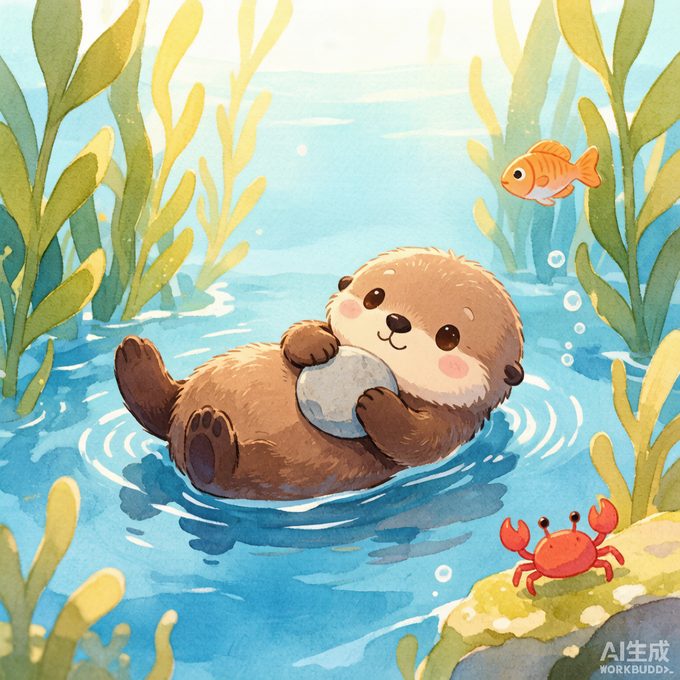 小海獭淘淘的海草森林小卫士
