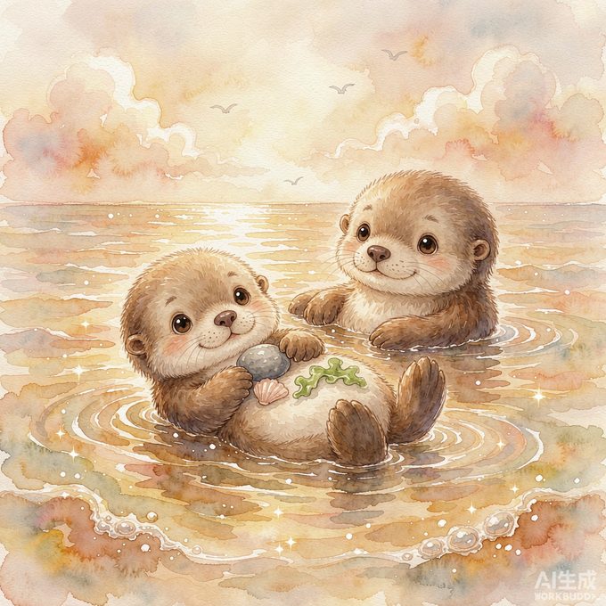 小海獭淘淘的咕咕小肚子