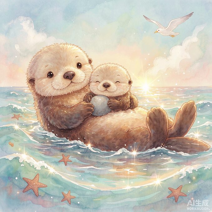 小海獭淘淘的肚皮摇篮