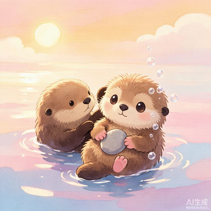 小海獭淘淘的软乎乎大衣