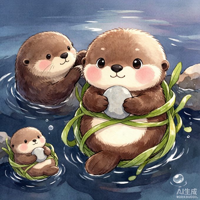 小海獭淘淘的海藻摇篮