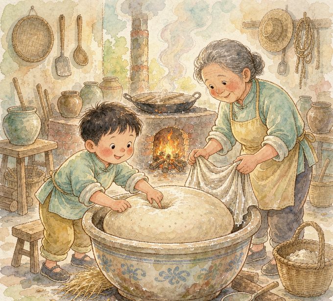 盆里长起来的面