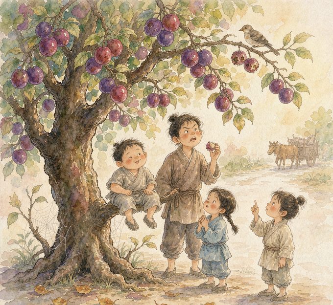满树李子没人摘