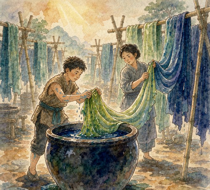 长夜拾灯·其三十四　见了风才蓝
