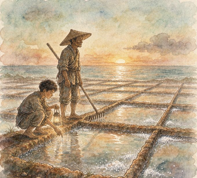 长夜拾灯·其二十　盐在太阳里