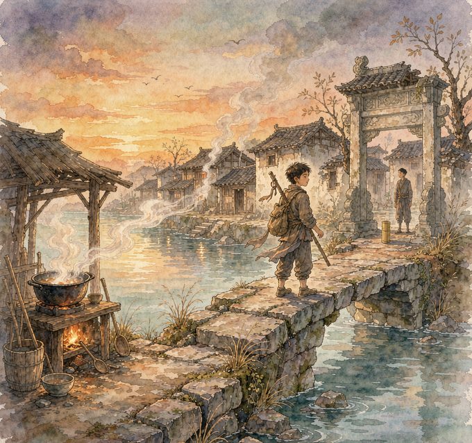 长夜拾灯·其十二　桥断处