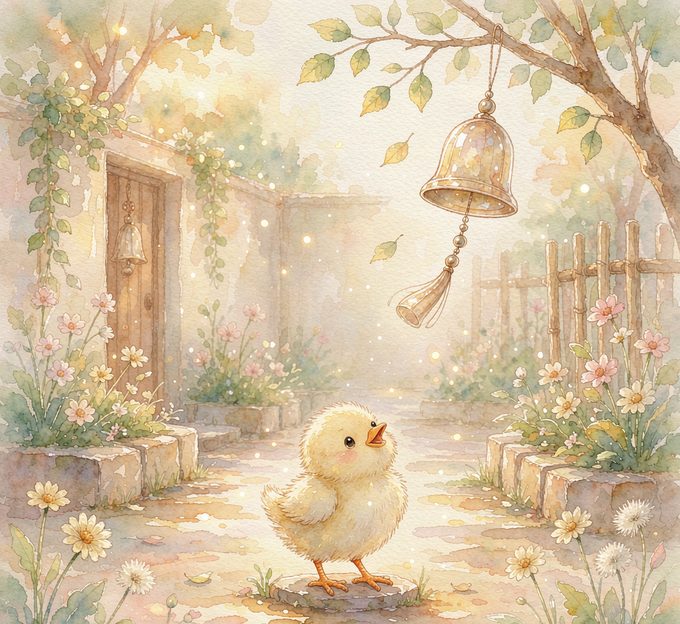 《小鸡的香槟色小风铃》