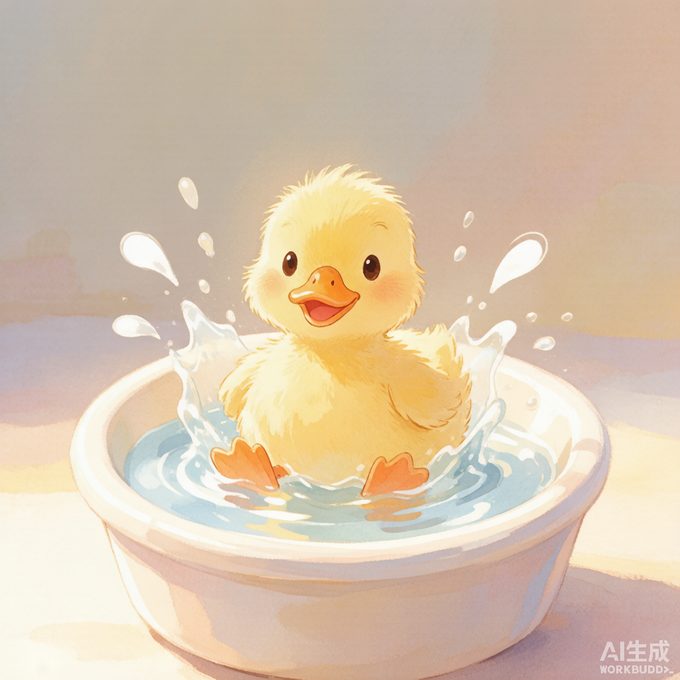 小鸭子嘎嘎洗澡